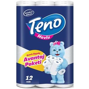 Teno Ultra Kağıt Havlu Çift Katlı 24 Lü Paket (2PK*12) (Avantaj Pk Serisi)