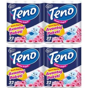 Teno Ultra Tuvalet Kağıdı Çift Katlı 128 Li Paket Pudra Kokulu (Avantaj Pk Serisi) (4PK*32)