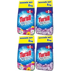 Tursil Matik Toz Çamaşır Deterjanı 16+16:32KG Taze Kır Çiçekleri + Leylak Bahçesi Beyaz ve Renkli