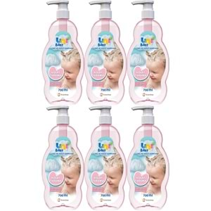 Uni Baby Bebek Kolay Tarama Saç ve Vücut Şampuanı 700ML (Pompalı) (6 Lı Set)