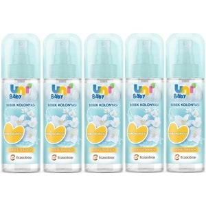 Uni Baby Bebek Kolonyası 150ML Nemlendiricili/Çiçeksi Ferahlık (5 Li Set)