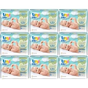 Uni Baby Islak Havlu Hassas Dokunuş 52 Yaprak (27 Li Set) 1404 Yaprak (9PK*3)