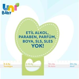 Uni Baby Islak Havlu Hassas Dokunuş 52 Yaprak (27 Li Set) 1404 Yaprak (9PK*3)
