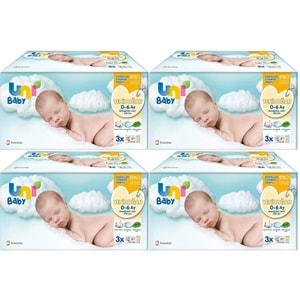 Uni Baby Islak Havlu Hassas Yeni Doğan 40 Yaprak (12 Li Set) 480 Yaprak (Narin Ciltler için) (4PK*3)