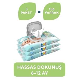 Uni Baby Islak Havlu Hassas Dokunuş 52 Yaprak (24 Lü Set) 1248 Yaprak (8PK*3)