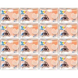 Uni Baby Islak Havlu Mendil Aile 52 Yaprak (48 Li Set) 2496 Yaprak (16PK*3)