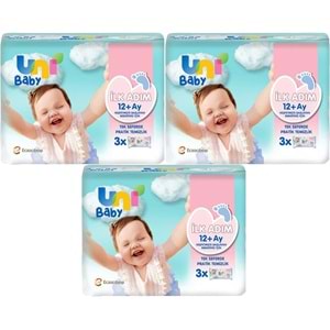 Uni Baby Islak Havlu Mendil İlk Adım 52 Yaprak (9 Lu Set) 468 Yaprak (3PK*3)