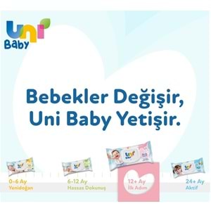 Uni Baby Islak Havlu Mendil İlk Adım 52 Yaprak (12 Li Set) 624 Yaprak (4PK*3)