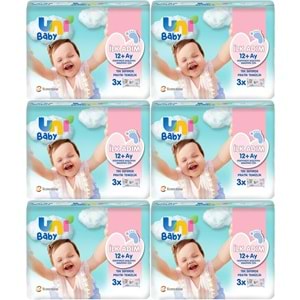 Uni Baby Islak Havlu Mendil İlk Adım 52 Yaprak (18 Li Set) 936 Yaprak (6PK*3)