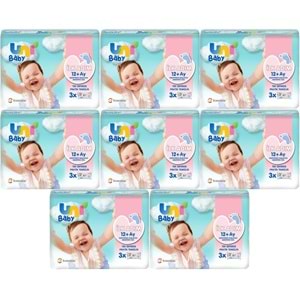 Uni Baby Islak Havlu Mendil İlk Adım 52 Yaprak (24 Lü Set) 1248 Yaprak (8PK*3)