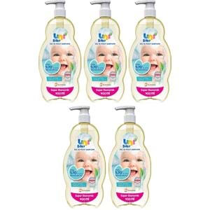 Uni Baby Bebek Saç ve Vücut Şampuanı 900ML Klasik (Pompalı) (5 Li Set)