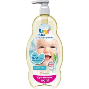 Uni Baby Bebek Saç ve Vücut Şampuanı 900ML Klasik (Pompalı) (12 Li Set)