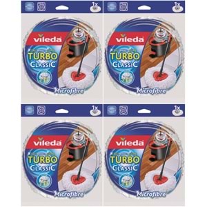 Vileda Turbo Yedek Mop Paspas Ucu (%100 Mikrofiber) (4 Lü Set)