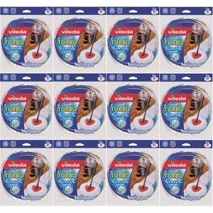 Vileda Turbo Yedek Mop Paspas Ucu (%100 Mikrofiber) (12 Li Set)