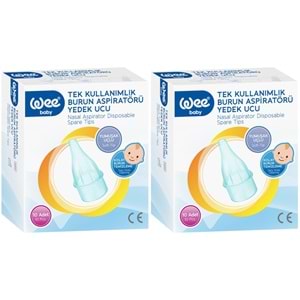 Wee Baby Burun Aspiratörü Nasal Yedek Ucu 20 Adet (2Pk*10) (Kod:163)