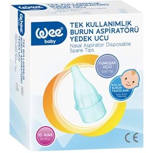 Wee Baby Burun Aspiratörü Nasal Yedek Ucu 50 Adet (5Pk*10) (Kod:163)