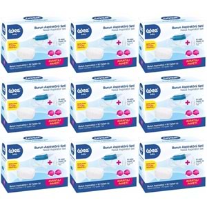 Wee Baby Burun Aspiratörü Seti Şeffaf (WEE945) (9 Lu Set)