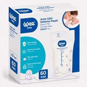 Wee Baby Anne Sütü - Süt Saklama Poşeti 60 Lı Set (Dondurucuya Uygun) (3PK*20)