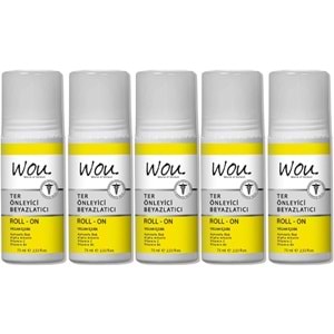 Wou World Of Unique Roll-On Unisex Deodorant 75ML Ter Önleyici Beyazlatıcı (5 Li Set)