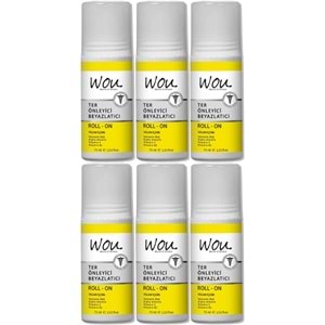 Wou World Of Unique Roll-On Unisex Deodorant 75ML Ter Önleyici Beyazlatıcı (6 Lı Set)