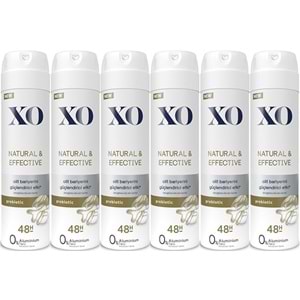 XO Deodorant 150ML Women-Kadın Natural & Effective (6 Lı Set)