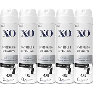XO Deodorant 150ML Women-Kadın Invisible & Effective (5 Li Set)
