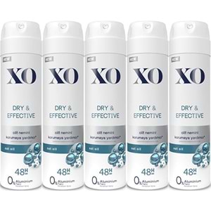 XO Deodorant 150ML Women-Kadın Dry & Effective (5 Li Set)