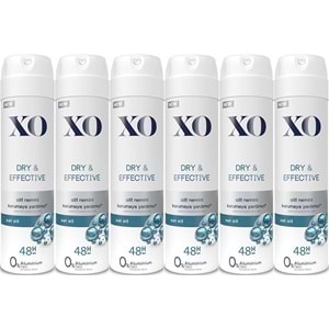 XO Deodorant 150ML Women-Kadın Dry & Effective (6 Lı Set)