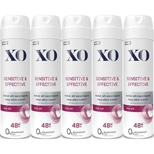 XO Deodorant 150ML Women-Kadın Sensitive & Effective (5 Li Set)