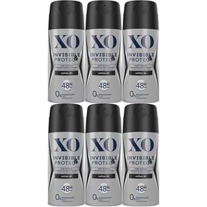 XO Deodorant 150ML Men-Erkek Invisible & Protect (6 Lı Set)