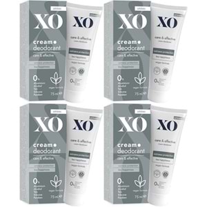 XO Krem Deodorant 75ML Unisex Care & Effective Parfümlü (4 Lü Set)