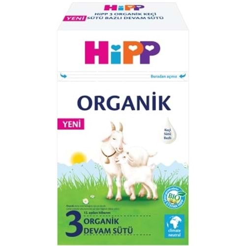 Hipp Organik Keçi Sütü Bazlı Devam Sütü 400GR No:3 (12.Aydan İtibaren)