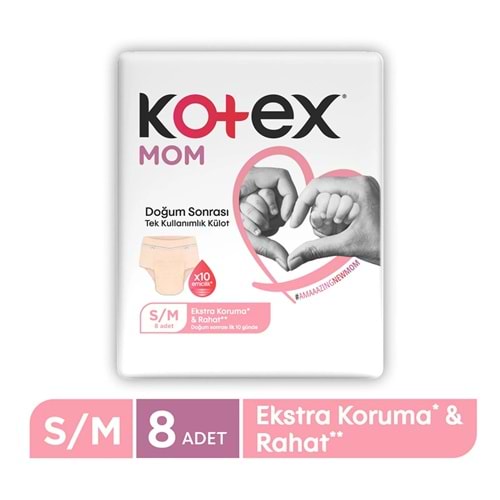 Kotex Mom Lohusa Külodu - Külot Bez S - Small - Küçük / M - Medium - Orta (İç Adet 8) Tekli Pk