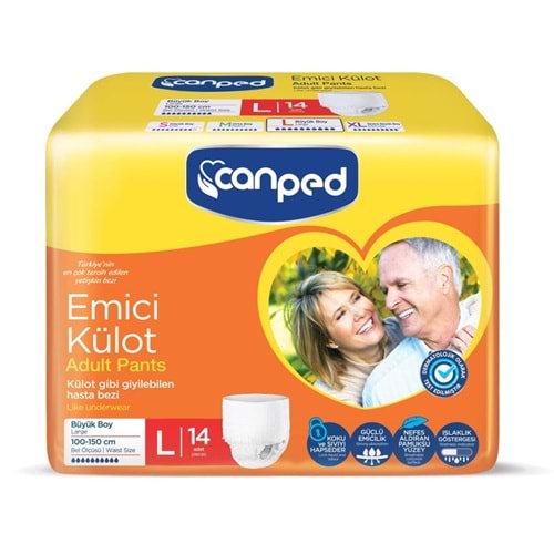 Canped Emici Külot Pants Yetişkin Bezi L - Büyük - Large 14 Adet Ekonomik Pk