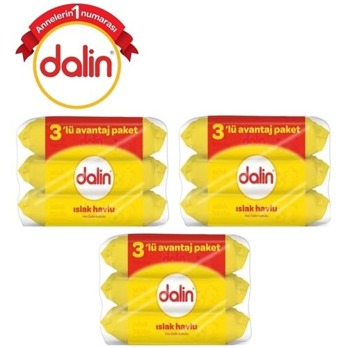 Dalin Islak Havlu Mendil Klasik 56 Yaprak 9 Lu Set (504 Yaprak)