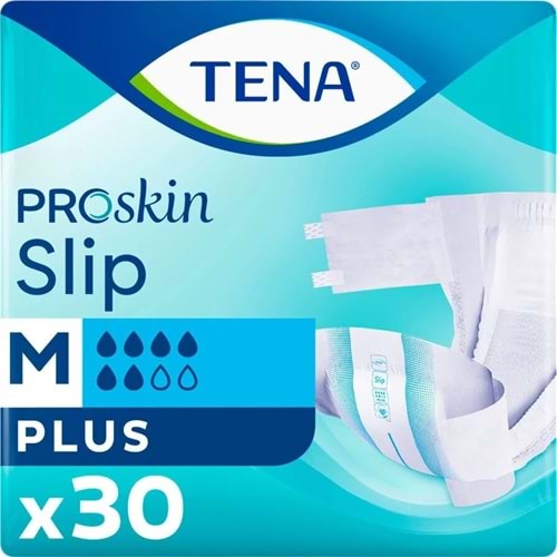 Tena Proskin Slip Plus Bel Bantlı Yetişkin Bezi M - Orta - Medium 30 Adet