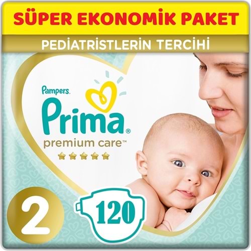 Prima Premium Care Bebek Bezi 2 Beden 4-8 Mini 120 Adet Ekonomik Pk