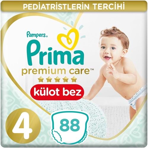 Prima Premium Care Külot Bebek Bezi 4 Beden 9-15 KG 88 Adet Süper Ekonomik Pk