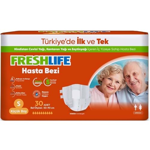 FreshLife Yetişkin Bezi Bel Bantlı S - Küçük - Small 30 Adet