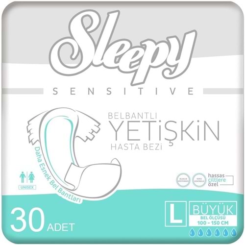Sleepy Yetişkin Bezi Bel Bantlı L - Large - Büyük 30 Adet