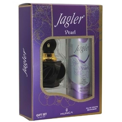 Jagler Parfüm Seti Kadın / For Women 60ML Pearl + 150ML Deodorant (Mor)