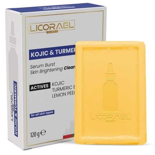 Licorael Dubai Kojıc & Turmerıc Sabun 120GR (Zerdeçal ve Kojik Asit Etkisi ile Leke Karşıtı)