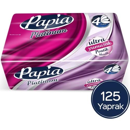 Papia Platinum Pratik Mendil 125 Yaprak (4 Katlı) Tekli Pk