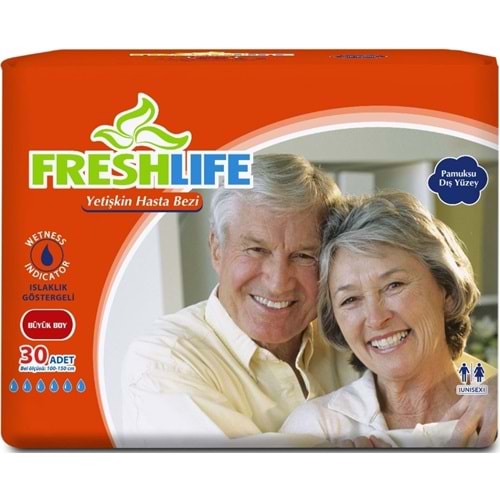FreshLife Yetişkin Bezi Bel Bantlı L - Large - Büyük 30 Adet