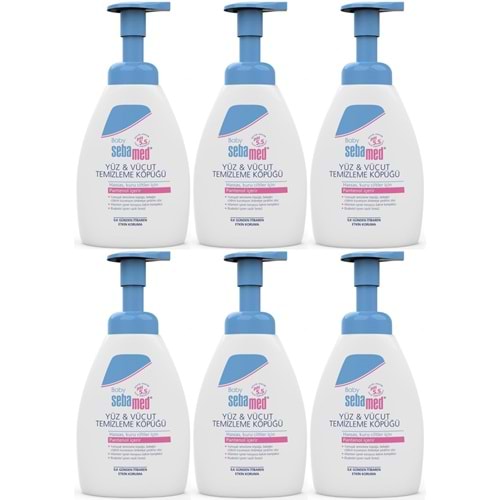 Sebamed Bebek Saç Yüz ve Vücut Köpüğü 400ML (pH 5.5 Yenidoğan Hassas Cilt) (6 Lı Set)