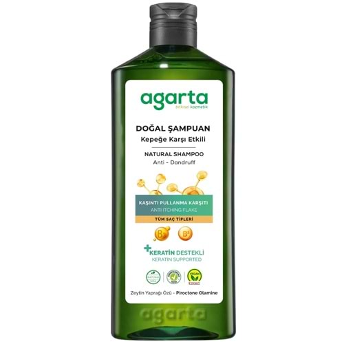 Agarta Doğal Şampuan 400 ML Kepek Karşı Etkili - Kaşıntı Pullanma Karşıtı