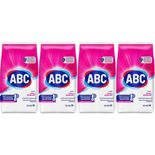 Abc Matik Toz Çamaşır Deterjanı 40Kg (4PK*10KG) Canlı Renkler (264 Yıkama)