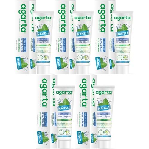 Agarta Doğal Diş Macunu 100ML Naneli (5 Li Set)