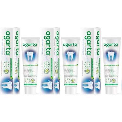 Agarta Doğal Diş Macunu 100ML Bitki Özlü (3 Lü Set)