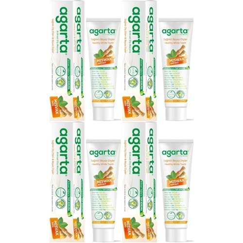 Agarta Doğal Diş Macunu 100ML Misvak özlü (4 Lü Set)